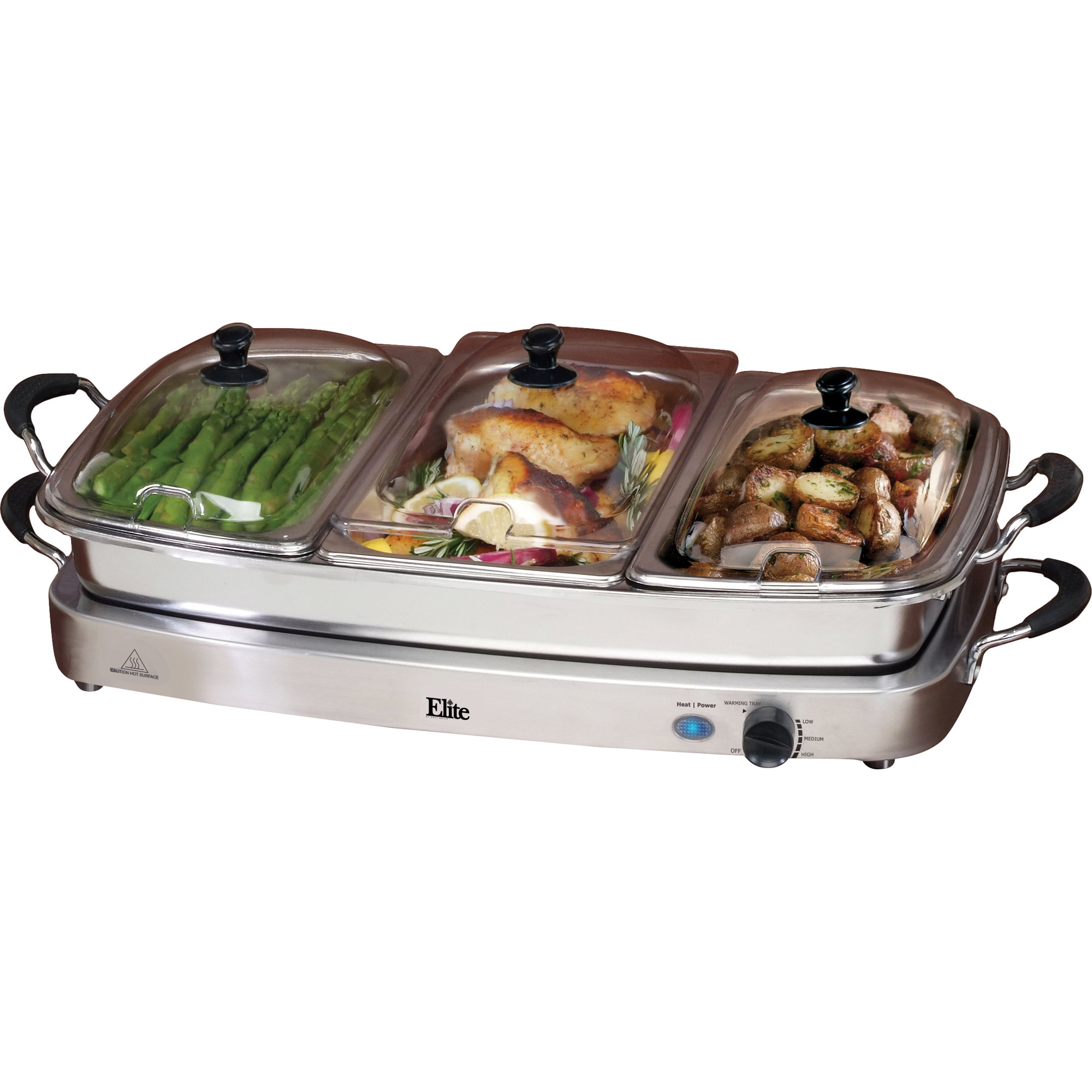Elite by MaxiMatic Platinum Deluxe 7.5 Qt. Stainless Steel Electric